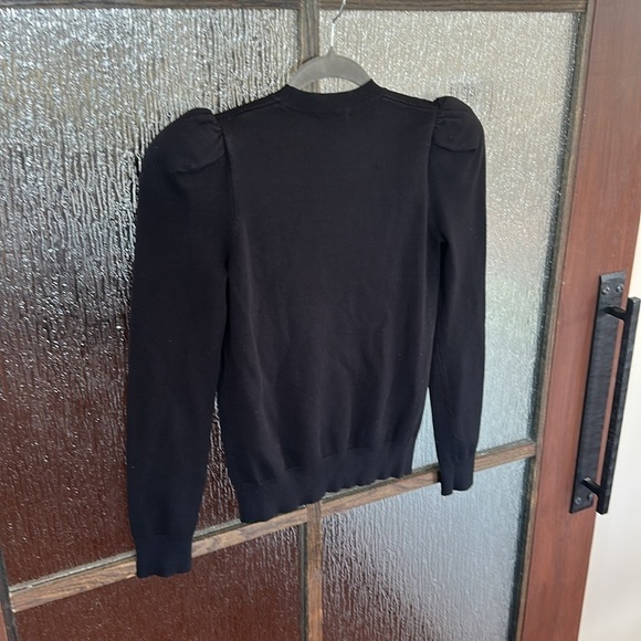 CO knit Black Puff Sleeve Sweater size small. - Picture 9 of 9